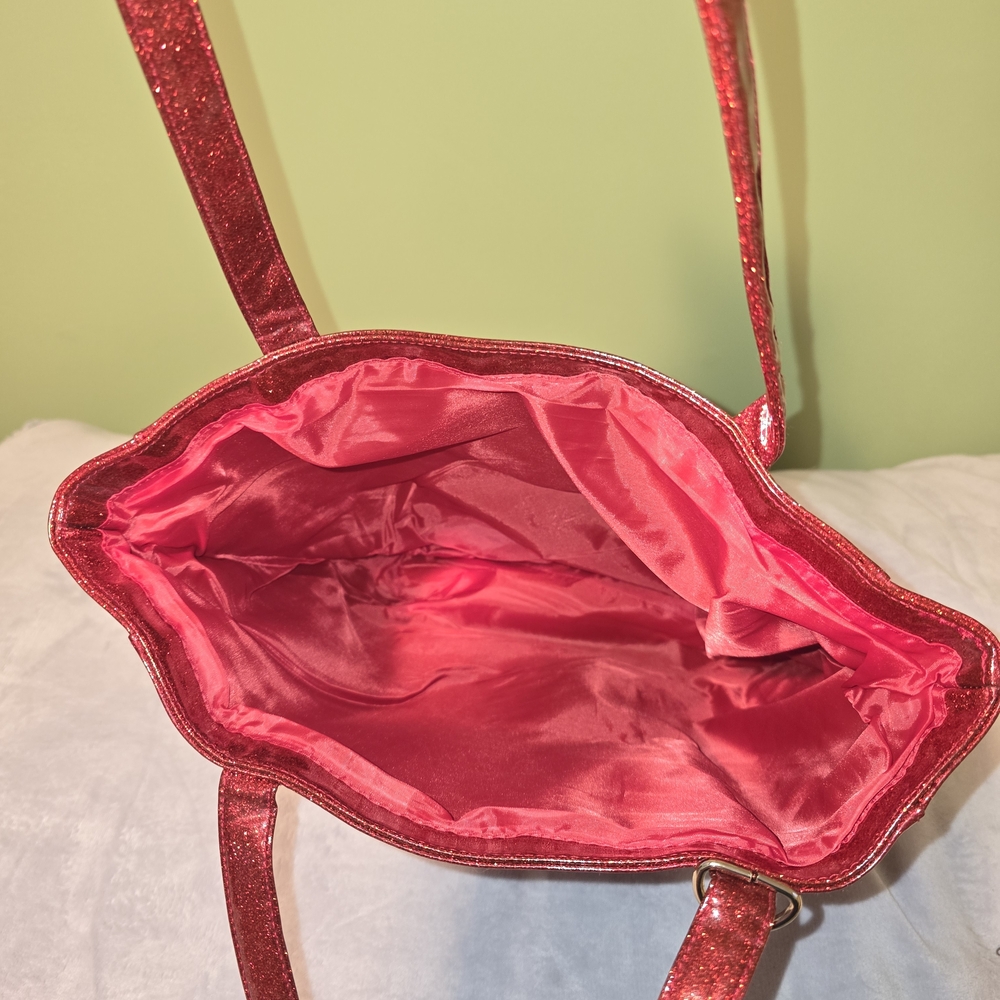 MARC JACOBS FRAGRANCE RED SHIMMER TOTE BAG - Picture 3 of 8